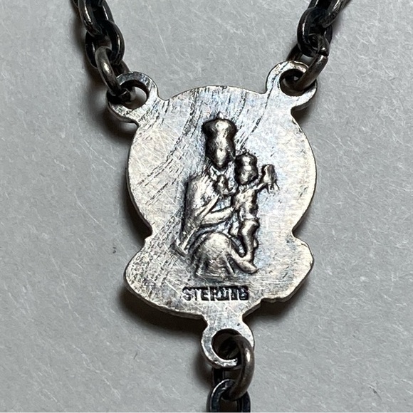 Vintage Sterling Pocket Rosary - Picture 5 of 10